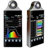 XNZJHPP Handspektrometer mit 3,5'-Touchscreen, 0,2 nm Auflösung, 380–780 nm Messbereich für LED-Tests, Lichtdesign und Fotografie