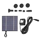 1,4 W Solarbetriebene Tauchbrunnenpumpe Teiche und Pools, Einfach zu Installierendes Springbrunnen-Set den Außenbereich