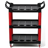 Mobiler Profi Detailing Werkzeugwagen mit 3 Ablagen für Mechaniker/Garage/Auto Schönheitssalon