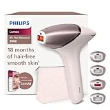 Philips Lumea 9900 Series, IPL-Haarentfernungsgerät, Alternative zur Laserhaarentfernung, SenseIQ und SkinAI Technologie, 4 Aufsätze für Körper, Gesicht, Bikinizone, Akku- und Netzbetrieb, BRI951/00