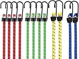 10x Expander mit Haken & Gepäckspanner - Spanngummis & Gummiseile mit Haken zur Befestigung - div. Längen - extra starker Haken - Autozubehör