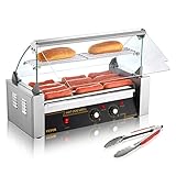 VEVOR Hot Dog Maker Hot Dog Grill Hotdog Rollen Grill Edelstahl 5 Rollen 1kW