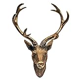 Mojawo Top Dekoration! Wanddekoration als Hirschgeweih Hirschkopf Geweih 10-Ender Größen, Farben:Bronze, Geweihe:30cm