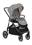 Joie versatrax™ Buggy, kompakt faltbar, flache Liegeposition, Reisesystem-kompatibel, mit Regenschutz & höhenverstellbarem Schieber, Geburt bis 4 Jahre (0–22 kg), pebble