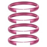 Mikinona 4 Stück 4 Stück Schlüsselanhänger Ring aus Aluminiumlegierung Kompatibel mit BMW Kleiner Autoschlüsseln Dekorativer Schutzhülle Leicht und Langlebig Passend für Autofernbedienungen