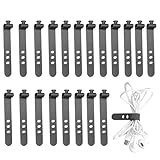 Kabelbinder – Robuste Kabelbinder | Kabelbinder für Kabel-Organizer, wiederverwendbare Kabelbinder für Kabelmanagement und Kabel-Organizer, Set mit 20 Kabelbindern