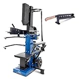 Scheppach Compact 12T Holzspalter stehend inkl. Handholzspalter | 12 Tonnen Spaltkraft 400V 3500W | Meterholz bis 1070mm / max. Ø450mm | schwenkbarer Tisch | Hartholz & Weichholz - mit Fahrvorrichtung