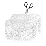 2 Stück Spülbeckeneinlage aus PVC 40x30 cm, Anti-Rutsch Spülbeckenmatte Zuschneidbar, Schutzmatte für Geschirr, Gläser & Gemüse, Abtropfhalter mit Hohlkörper-Design für Küchenspüle
