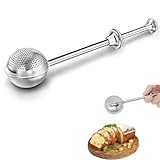 Puderzuckerstreuer Edelstahl Mehlsieb Puderzuckersieb Einhandsieb Kakaostreuer Staubzuckerstreuer mit Federgriff Küchensieb für Backen Kochen