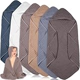 Peryiter Musselin-Babyhandtücher, 81,3 x 81,3 cm, Baumwolle, Badetuch, Musselin, Babyhandtücher, saugfähig, Uni, Kapuzendecken, Geschenk für Mädchen, Jungen, elegante Farbe, 6 Stück