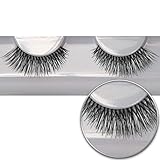 Echthaarwimpern Nr. 111 Grimas professionelle Echthaar Wimpern | Nummer 111 - schwarz, mittellang und wild | Hochwertige Volumen Wimpern mit natürlichem Look für Alltag, Karneval, Theater und mehr