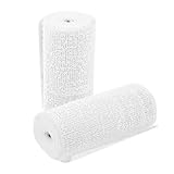 jojofuny 2 Rollen Selbstgemacht Gipsbinde Trockenbau Reparaturgewebe 4,5m Gipsband Schnell Trocknend für Modellbau Berglandschaften Sandkasten