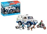 PLAYMOBIL Action Heroes 71597 Geldtransporter, spannende Ganovenjagd, inklusive DREI Polizisten, einem Ganoven auf einem Motorrad und einem Polizeihund, actionreiches Spielzeug für Kinder ab 4 Jahren