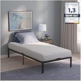 Dreamzie Bett 90x200 mit Lattenrost Metall 41cm Bettgestell 90 x 200 Robust, Leichte Montage, Umfangreicher Stauraum