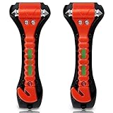 SHILIUZHI 2 Stück Notfallhammer, Auto Hammer, Fenster Nothammer mit Gurtschneider.