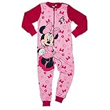 Disney Minnie Mouse Jumpsuit für Mädchen Overall Pyjama Schlafanzug Kinder Rosa (as3, Numeric, Numeric_110, Numeric_116, Regular)