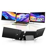 domyfan 14' Portable Monitor für Laptop, 1080P FHD Triple Laptop Bildschirm Erweiterung, HDMI/USB-A/Type-C Plug and Play, mit Windows/Mac/Android/Chrome/Switch/PS5