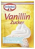 Dr. Oetker Vanillinzucker, 5 x 8 g, Zucker verfeinert mit Vanillin, zum Backen und Süßen von Kuchen, Desserts & Shakes, vegan