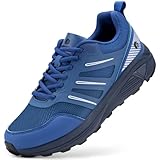 FitVille Laufschuhe Herren Extra Weite Traillaufschuhe Straßenlaufschuhe Breit Sneaker Leicht Sportschuhe Outdoor Schuhe Bequeme Fitnessschuhe Trekkingschuhe Navy Skyline 43 EU Weit