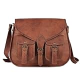 Komal's Passion Leather Damentasche aus echtem Leder von KPL, Schulter-/Crossbodytasche, Einkaufstasche, 35,6 cm