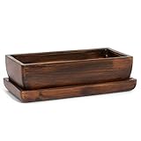 Ecoceramika Keramik Blumentopf Blumenschale Kakteenschale Untersetzer Kakteen Bonsai Sukkulenten braun