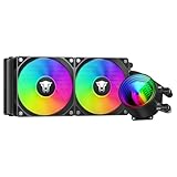 TZMRIT TK1 RGB Aio CPU Wasserkühlung PC 240mm,800-1800RPM PWM Lüfter,für Intel LGA115X/1200/1700/1366/2011/2066,für AMD: FM2/FM2+/AM3+/AM4/AM5