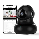 litokam Little elf Surveillance Camera,[2022 Neu] 360 Grad Kamera Überwachung innen-Haustier Kamera mit Zwei-Wege-Audio, IR Nachtsicht,1080P Voll-HD Babyphone mit Kamera für Haustier/Hunde/Ältere
