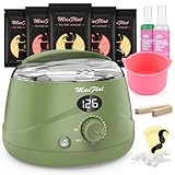 Waxing Set, wachs haarentfernung wax maschine wachswärmer mit Wachszubehör Brasilianisches Wachs für den ganzen Körper (grün)