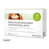 Medicom Nobilin Kohlenhydrat– 60 Tabletten zur Unterstützung der Gewichtsabnahme, natürlicher Appetitzügler ohne tierische Inhaltsstoffe zum Gewichtsverlust, Diät Kapseln zum Abnehmen