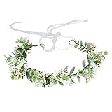 HJYHYN Blumenkranz Haare Haar Blumenkranz Künstliche Blumen Krone Braut Kopfstück Greenery Krone Haarreif Blumen für Hochzeit Zeremonie Party Festival …