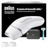 Braun Smart IPL Geräte Haarentfernung Silk·expert Pro 5 — Professionelle Dauerhafte Laser Haarentfernung für Zuhause, Designed in Germany — Inkl. Etui, Venus Rasierer, 2 Aufsätze — PL5234, Weiß/Silber