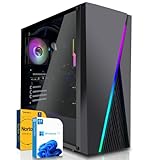 SYSTEMTREFF® Gaming PC AMD Ryzen 5 5600G 6x4.4GHz | AMD RX Vega 7 4K HDMI DX12 | 256GB M.2 NVMe | 16GB DDR4 RAM | Windows 11 | WLAN Desktop Computer Rechner für Gamer, Zocker