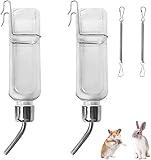 SIGANDG 2 pcs Hängende Haustiere Wasserflaschen,350ml Kaninchen Wasser Flaschen,Hängende Automatischer HaustiereWasserflaschen,Trinkflasche für Nagetiere, Kaninchen,Hamster,Chinchillas Meerschweinchen