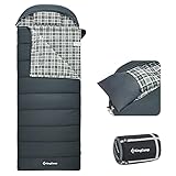KingCamp Schlafsack Winter Outdoor Baumwolle Warmer Deckenschlafsack Tragbar Leicht 3-4 Jahreszeiten Camping Schlafsack für Kinder & Erwachsenen beim Camping Trekking XXL bis 0°C 2.9 KG