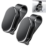 Tbintul Brillenhalter für Auto Sonnenblende, Minimalistischer Auto-Brillenclip, Universal Brillenhalter Auto, Universelles Auto-Innenraum-Zubehör für Die Meisten Brillen und Sonnenbrillen, 2 Stück