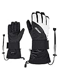Ziener Damen Milana AS Snowboard-Handschuhe/Wintersport | Wasserdicht, Atmungsaktiv, Black.White, 8.5