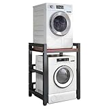 Wäschetrocknerhalter, stapelbares Regal für Waschmaschine, Wäschetrockner, 2 Ebenen, höhenverstellbar, Lagereinheit für Waschmaschinen und Trockner, Frontlader, Kapazität