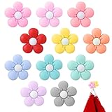 11 Stück Maschenstopper für Stricknadeln, Strick Stopper Blumenförmige Silikon Nadelstoppe zum Stricken Nähen Häkeln, Handarbeit als Praktisches Zubehör oder Kreatives Geschenk