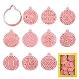 Weihnachtsplätzchenausstecher, Weihnachtsplätzchenausstecher Set - Glühbirne Form Cartoon Cookie Press Briefmarken, 10x Weihnachtsschmuck Plätzchenformen Plätzchenform, Plätzchenformen für