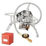 Fangxuee Outdoor-Kocher DREI-Flammen-Tragbarer Picknick-Gaskocher Campingkocher