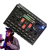 Live-Soundkarte, Soundeffekt-Board,PC-Audio-Interface | Kompakter Audio-Systemmonitor, praktisches PC-Audio-Interface für den Streaming-Einsatz