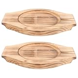 Housoutil Topfuntersetzer und Hitzebeständige Grillunterlage 215X16X17cm aus Eisenblech mit Rutschfesten Gummipads für Grillstein und Holzmatte für Outdoor und Camping