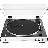 Audio-Technica LP60XBTWH Vollautomatischer Stereo-Plattenspieler mit Riemenantrieb Weiß