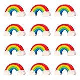 JOYSKY 12 Stück Regenbogen Radiergummis Bunte Radiergummi 2B Kinder Radierer Schule Mini Radiergummi Set für Schulen und Büros Malerei Radiergummi, MYB6738A012EU