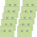 SIGEL 76153 Nummernblock grün, 1000 Bons (Nr. 1-1000, 10,5 x 5,3cm)
