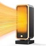 kstime Keramik Heizlüfter 500W, 2s Schnellaufheizung überhitzungsschutz, kleine heizung energiesparend leise, geeignet für Büro,Office, badroom and Small Room Suitable (Schwarz)