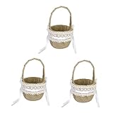 Garneck 3st Blumenkorb Weidenkorb Hochzeitsblumenmädchenkorb Hochzeitskorb Für Blumenmädchen Aufbewahrungskörbe Aus Korbgeflecht Hochzeit Blumenmädchen Weißer Korb Hochzeitsdekoration