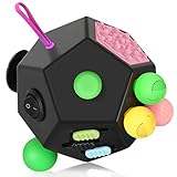 VCOSTORE Fidget Cube mit 12 Seiten - Infinity Cube Fidget Anti Stress Würfel Spielzeug für alle Altersklassen mit ADHS, ADD, ASD, ADHD