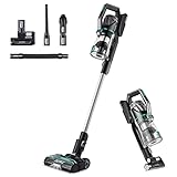 Eureka Staubsauger kabellos H11, 2-in-1 Akku Staubsaug für Teppich, Hartboden & Tierhaare, Stabstaubsauger mit LED-Anzeige & Wandhalterung, bis zu 65 Minuten Laufzeit