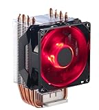 Amazon Basics Computerlüfter mit Cooler Master-Technologie, CPU-Luftkühler, 4 Wärmerohre, RGB-LED-PWM, Aluminiumlamellen, Kompatibel mit Desktop, 10.2 X 8.3 X 4.96 cm